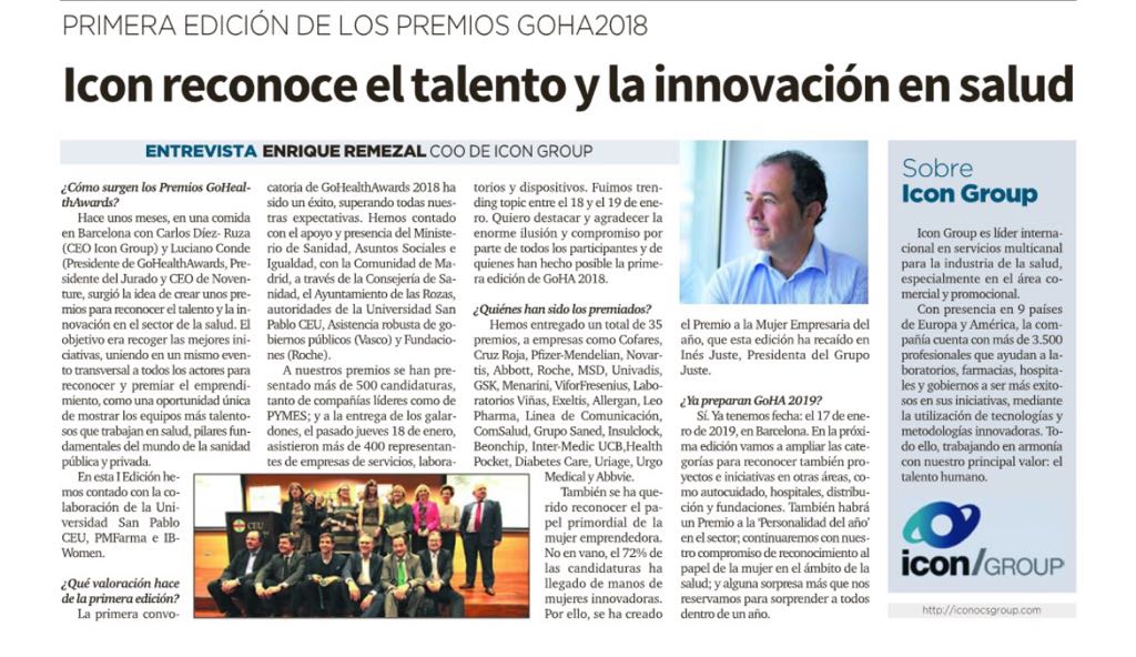 La Razón: Icon recoce el talento y la innovación en salud